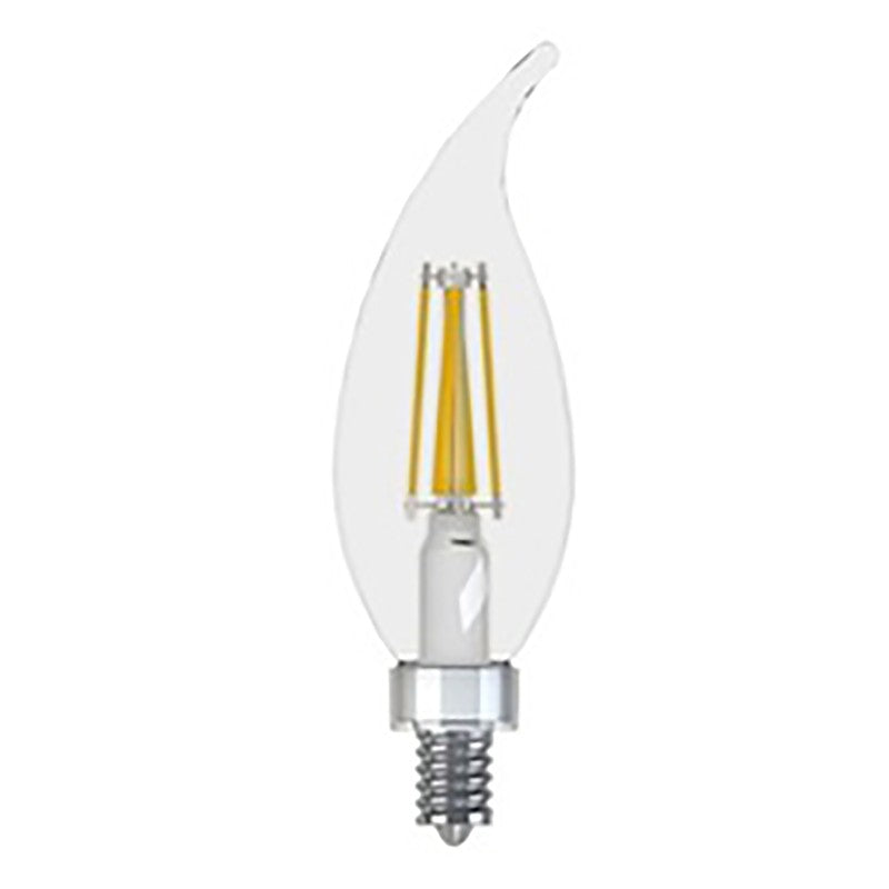 GE 23090 LED Bulb, Decorative, CAC Lamp, 40 W Equivalent, E12 Lamp Base, Dimmable, Soft White Light, 2700 K Color Temp