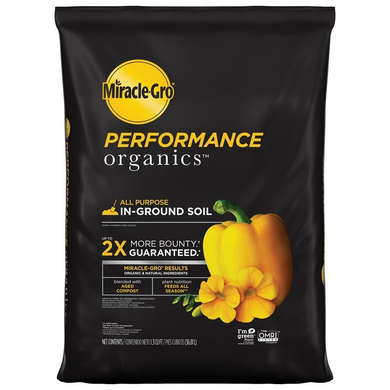 Miracle-Gro 45015430 All Purpose In-Ground Soil, Solid