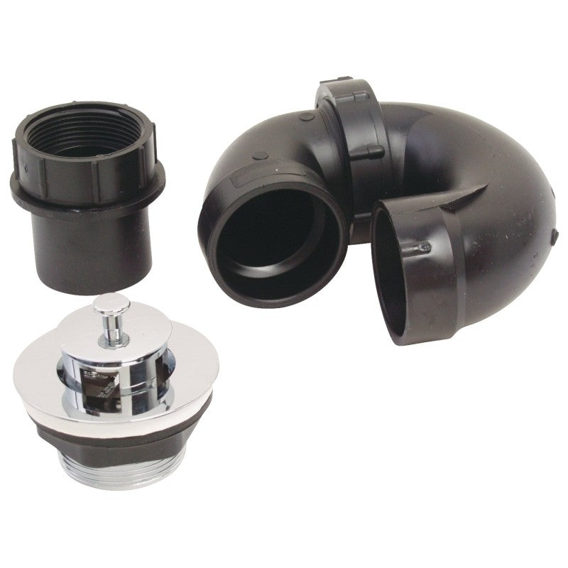 US Hardware P-118C Tub Drain Kit, ABS, Black
