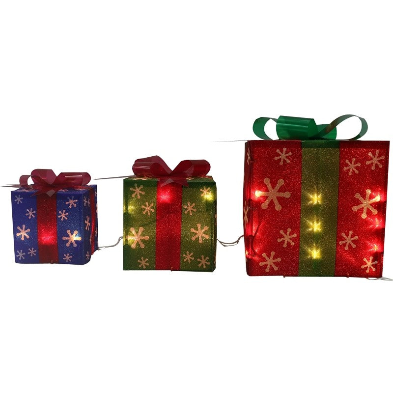 Santas Forest 19710 Prelist 3D Snowflake Giftbox, Set of 3 (Pack of 6)