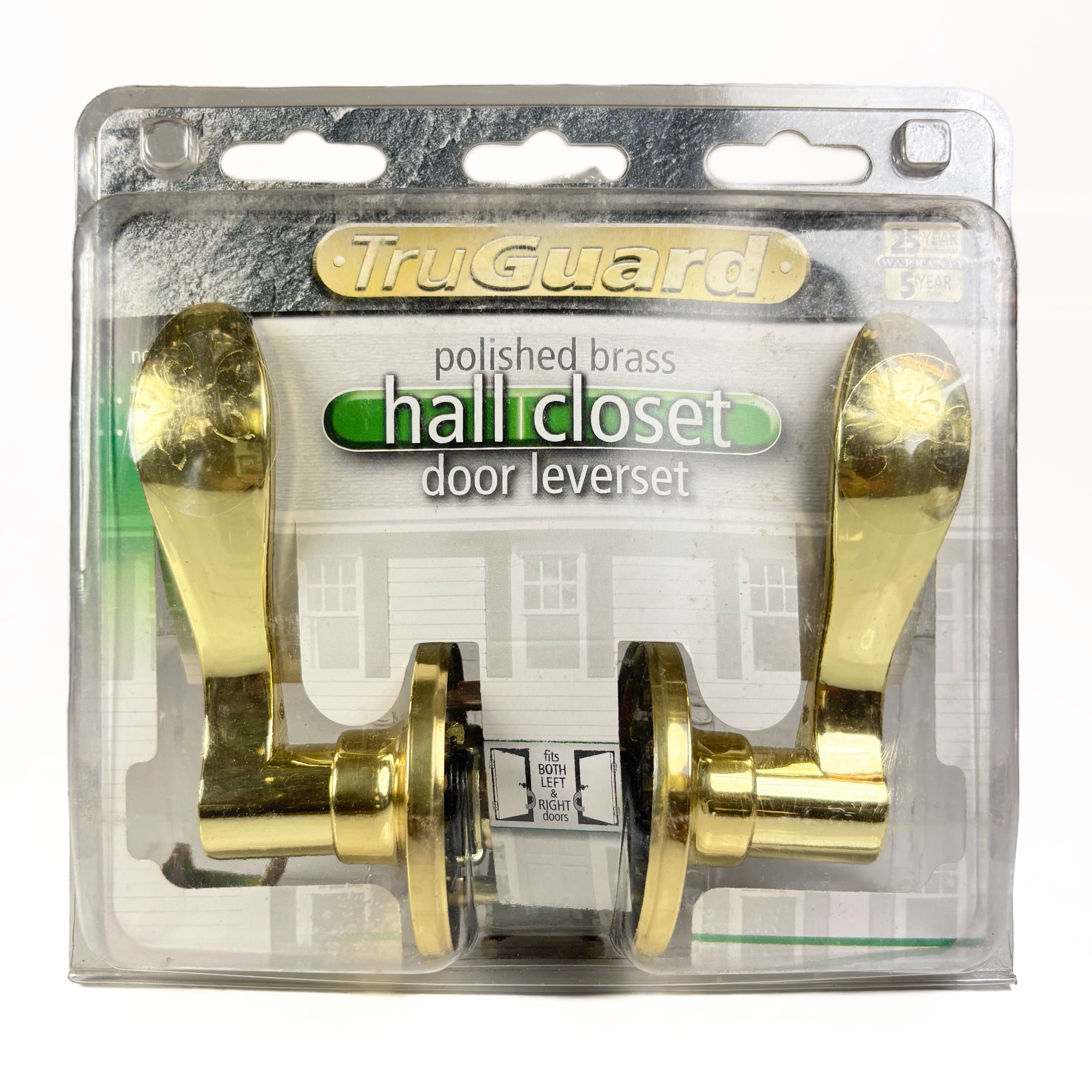 Hall And Closet Passage Leverset Polished Brass