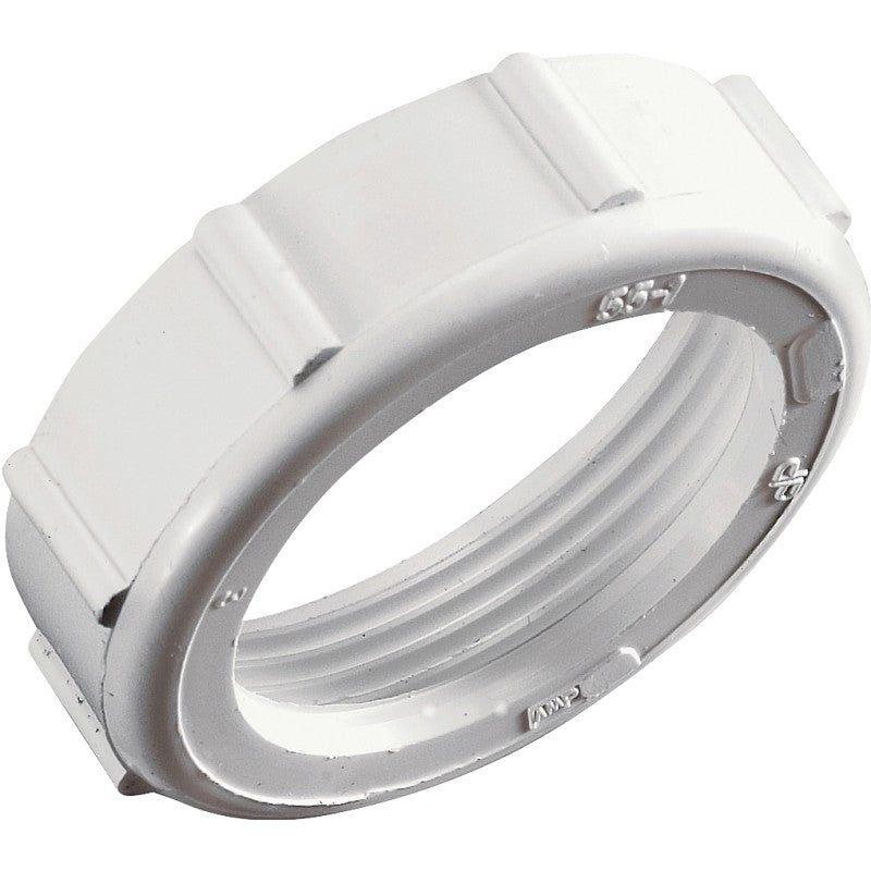 Plumb Pak PP209255 Series Slip-Joint Nut, Specifications: 1-1/2 in IPS x 1-1/2 in Tube, PVC, White