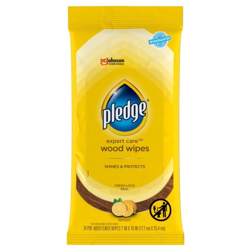 Pledge 72807 Furniture Wipe, White, Liquid, Lemon, Pleasant (Pack of 12)