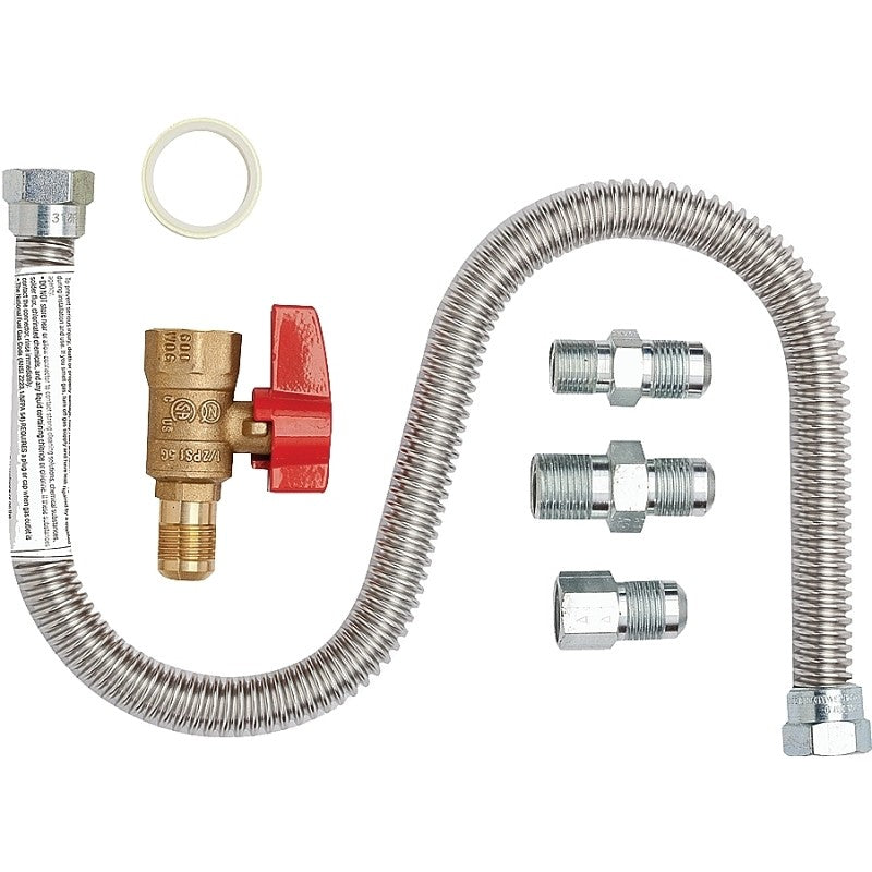 Mr. Heater F271239 Gas Hookup Kit, 1-Stop, Universal, Brass/Stainless Steel