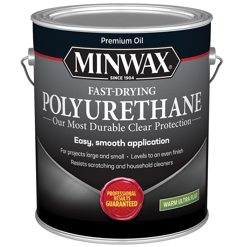 Minwax 710270000 Fast-Drying Polyurethane, Ultra Flat, Clear, 1 gal (Pack of 2)