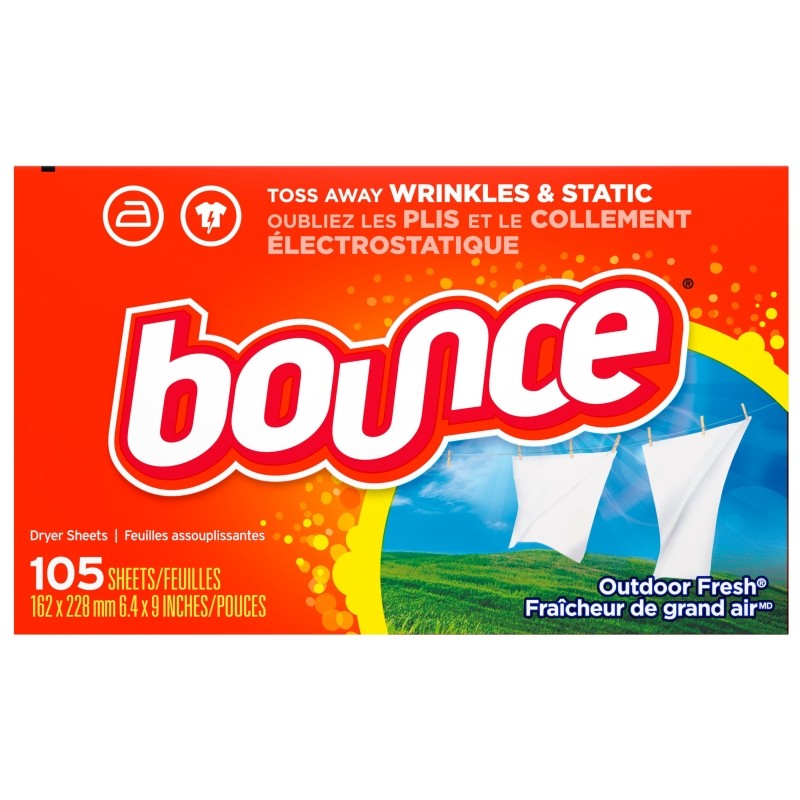 Bounce 82355 Fabric Softener Dryer Sheet, Fresh Linen