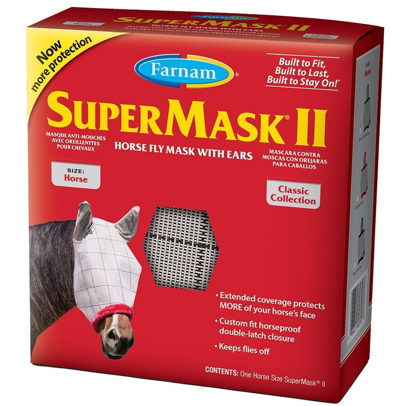 Farnam SuperMask II 100526861 Fly Mask with Ears, Horse