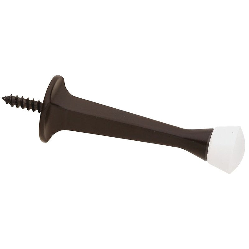 National Hardware N331-355 Door Stop, 1 in Dia Base, 3 in Projection, Die-Cast Zinc/Plastic/Rubber, Oil-Rubbed Bronze