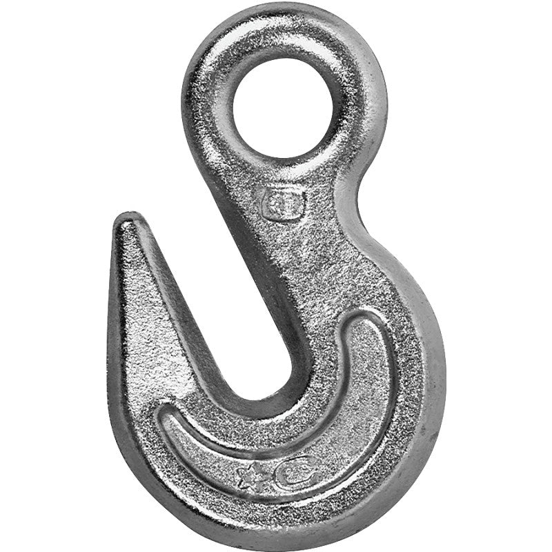Campbell T9001424 Eye Grab Hook, 1/4 in, 2600 lb Working Load, 43 Grade, Steel, Zinc