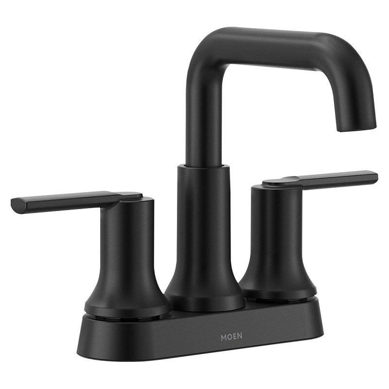 Moen Zyla Series 84141BL Bathroom Faucet, 1.2 gpm, 2-Handle, 3-Faucet Hole, Metal/Plastic/Stainless Steel