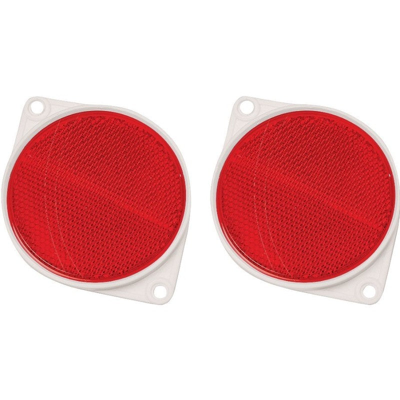 Hy-Ko CDRF-3R Carded Reflector, Bracket Mounting, 9.63 in L Post, Red Reflector