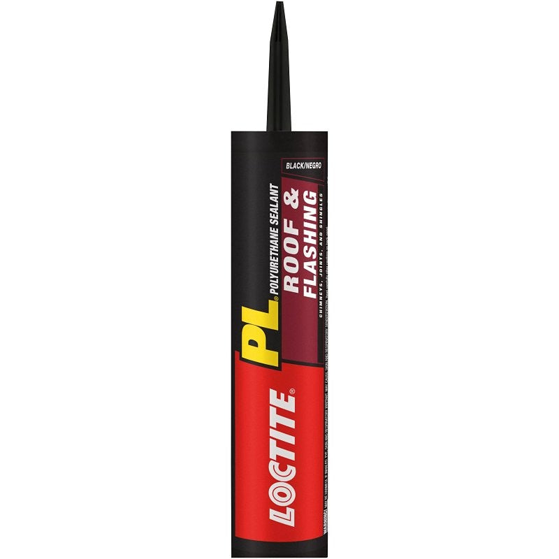 Loctite PL S30 Series 1618181 Roof and Flashing Sealant, Black, Paste, 10 fl-oz Cartridge (Pack of 12)