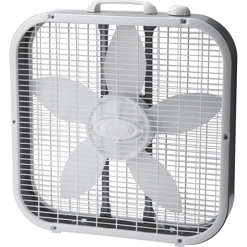 Lasko 3733 Box Fan, 3-Speed, 1710 cfm Air, White