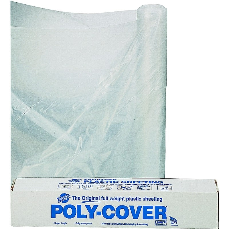 Orgill Poly 4X14-C Poly Film, 100 ft L, 14 ft W, Clear