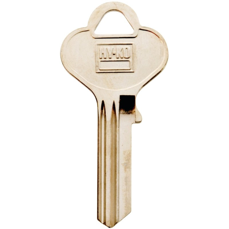 Hy-Ko 11010T7 Key Blank, Brass, Nickel, For: Taylor Cabinet, House Locks and Padlocks (Pack of 10)