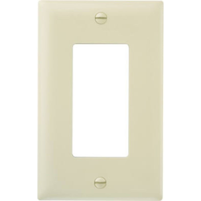 Legrand TradeMaster TP26ICC100 Switch Wallplate, 4-11/16 in L, 2-15/16 in W, 1 -Gang, Nylon, Ivory, Matte