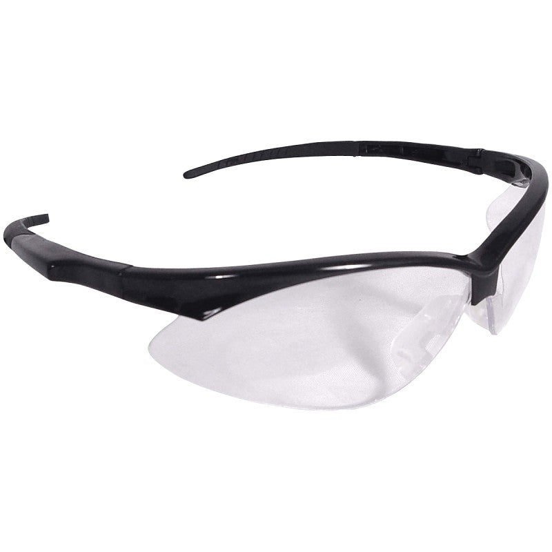 Radians AP1-10-GF12 Safety Glasses, Clear Lens, Black Frame, Hard-Coated Lens