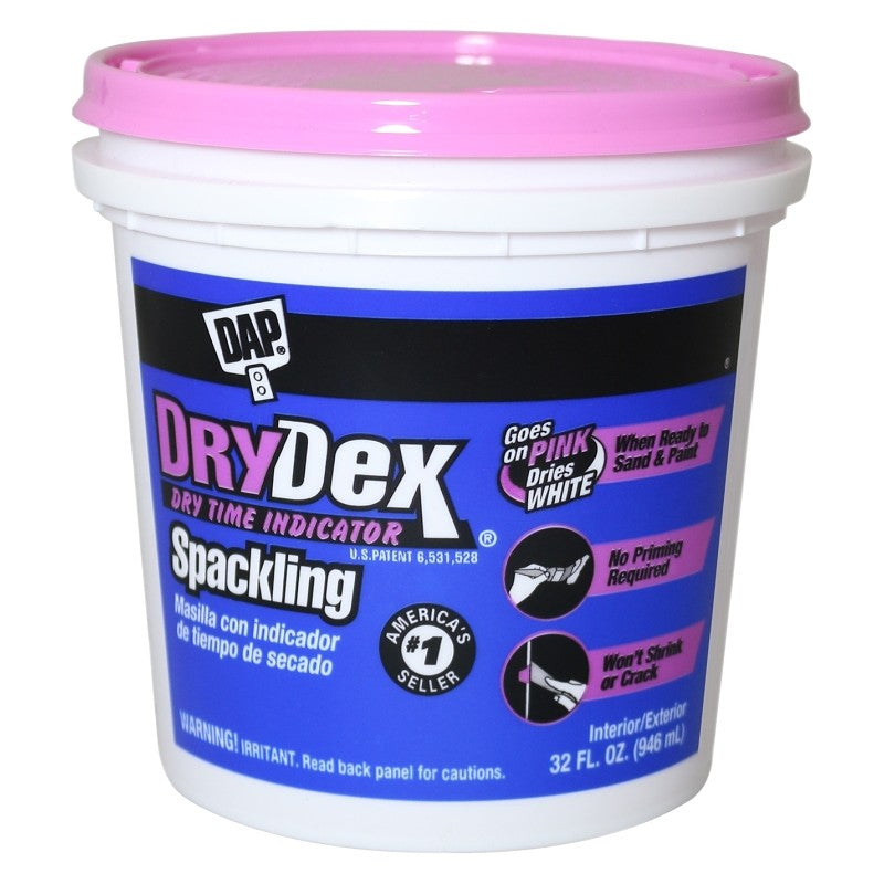 DAP 12330 Spackling, Latex Base, White, 32 fl-oz Tub