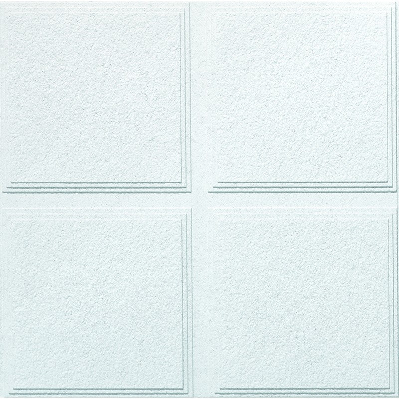 USG Luna Pedestals IV CLIMAPLUS Series R72716 Ceiling Panel, 2 ft L, 2 ft W, 3/4 in Thick, Mineral Fiber, White