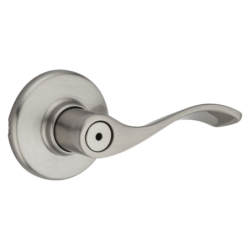 Kwikset 300BL 15 6AL Privacy Lever, Turnbutton Lock, Satin Nickel, Zinc, Residential, 3 Grade, Reversible Hand