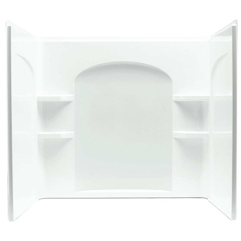 Sterling Ensemble 71224100-0 Bath/Shower Wall Set, 33-1/4 in L, 60 in W, 54 in H, Vikrell, Alcove Installation, White