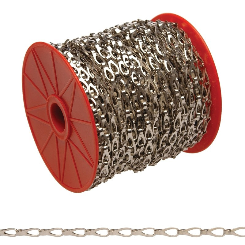 Campbell 0710227 Sash Chain, 2, 164 ft L, 29 lb Working Load, Steel, Chrome