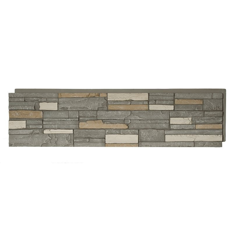 DuraKwik Stone 310SNP Siding Panel, 13 in L, 48 in W, 2 in Thick, Interlocking Edge, Stacked Stone Profile
