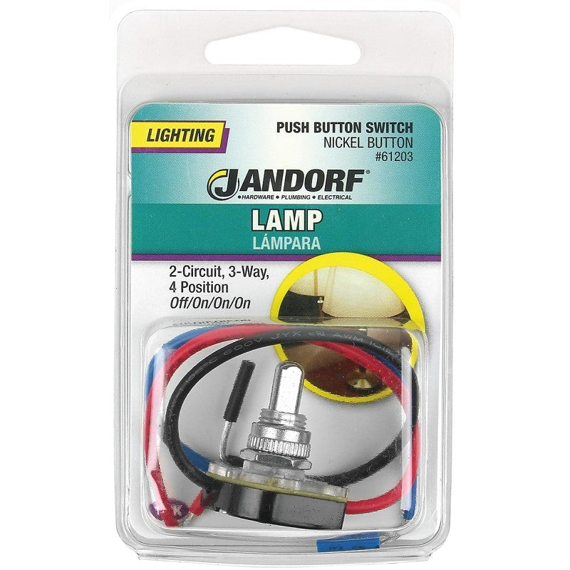 Jandorf 61203 Switch, 3 A, 125/250 VAC, Lead Wire Terminal