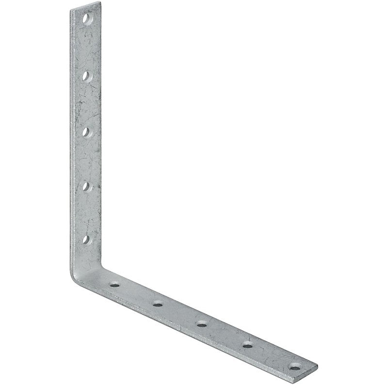 National Hardware 115BC Series N220-244 Corner Brace, 10 in L, 1-1/4 in W, 10 in H, Galvanized Steel, 1/4 Thick Material