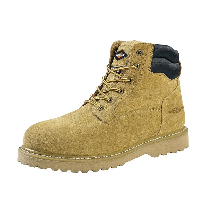 Diamondback WSST-10 Work Boots, 10, Extra Wide W, Tan, Leather, Lace-Up, With Lining (POS)