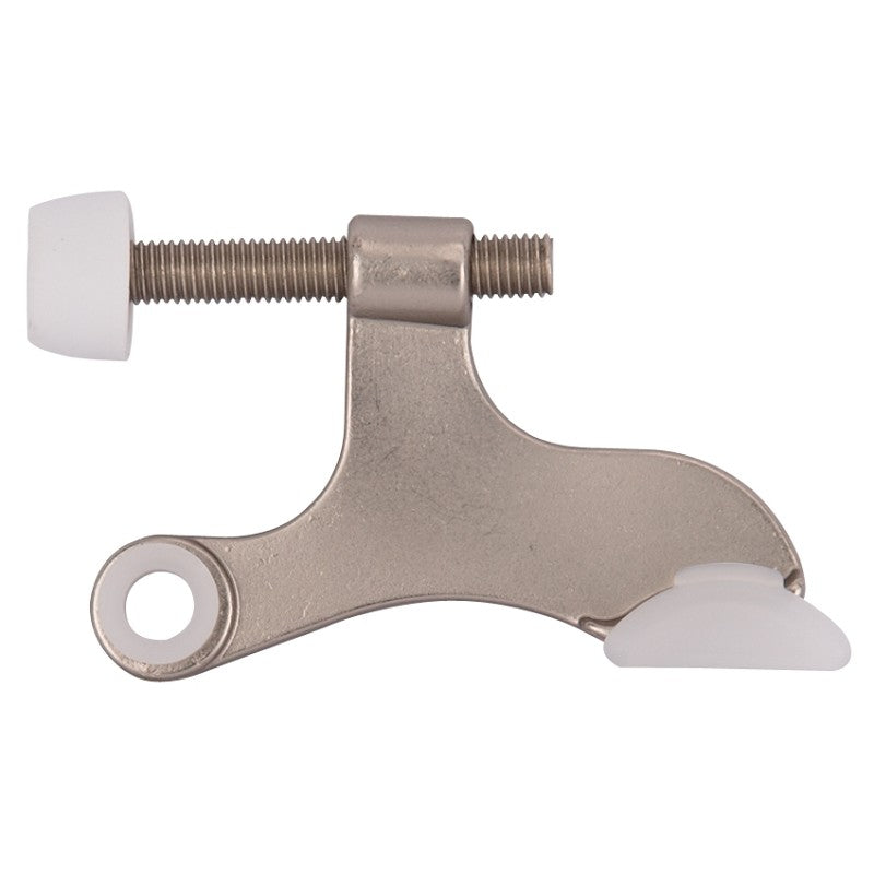 ProSource H20-B043C-PS Deluxe Hinge Pin Door Stop, 2-5/8 in Projection, Die-Cast Zinc & Plastic, Satin Nickel