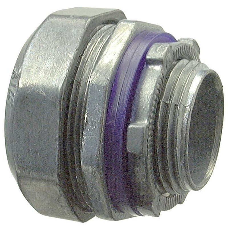 Halex 16212B Conduit Connector, 1-1/4 in Compression, Zinc