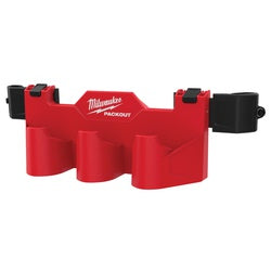 Milwaukee PACKOUT 48-22-8604 Tool Box Battery Rack Attachment, 3-Compartment, ABS/Polycarbonate, Black/Red