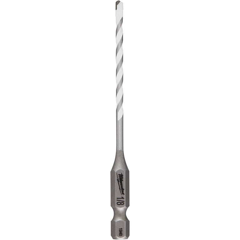 Milwaukee SHOCKWAVE 48-20-8880 Drill Bit, 1/8 in Dia, 3-1/2 in OAL, Multi-Material, Twist Flute, 1/4 in Dia Shank (Pack of 3)