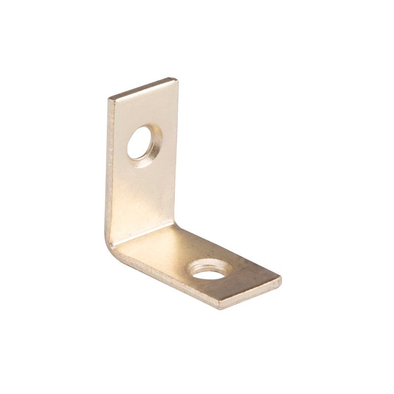 ProSource CB-S01-C4PS Corner Brace, 1 in L, 1 in W, 1/2 in H, Steel, Bright Brass, 1.8 mm Thick Material
