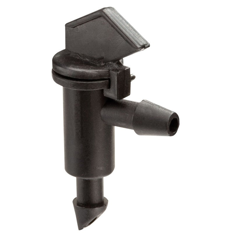 Rain Bird FE10-25SX Dripper Emitter, Flag Style, 1/4, 1/2 in Connection, Barb, Drip, 1 gph, Plastic, Black