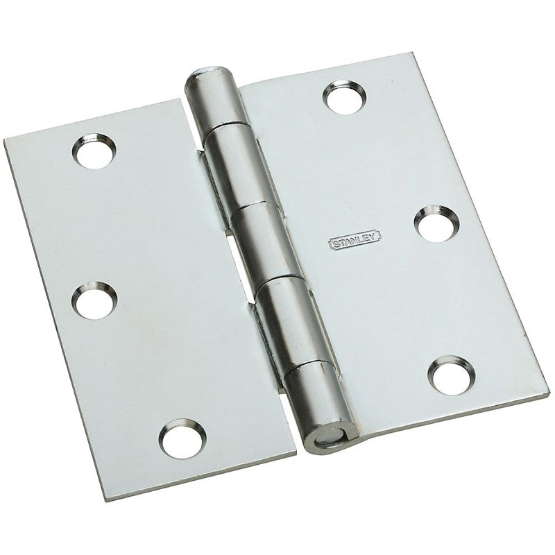 National Hardware N830-196 Door Hinge, Steel, Zinc, 3 in L Dimensions, Full-Mortise