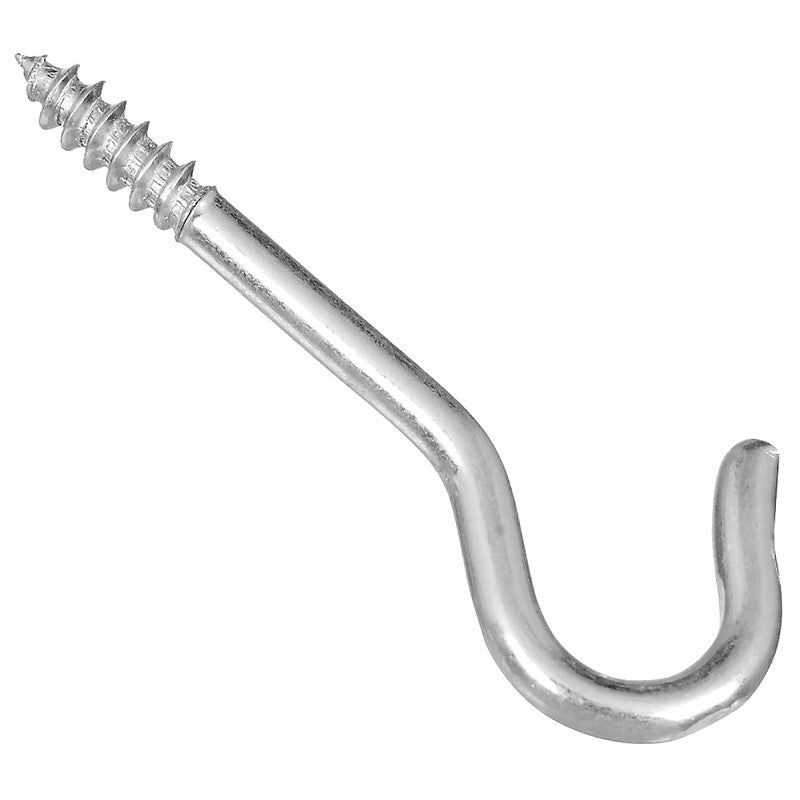 National Hardware V2040 N120-626 Ceiling Hook, 25 lb Working Load, #10, Steel, Zinc