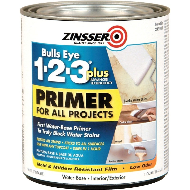 Zinsser 249933 Primer, White, 1 qt, Can