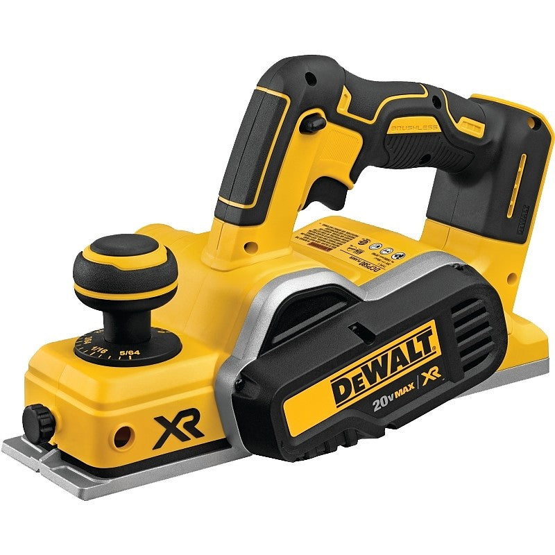 DEWALT DCP580B Brushless Planer, Tool Only, 20 V, 3-1/4 in W Planning, Includes: Guide Fence, Wrench, Users Guide