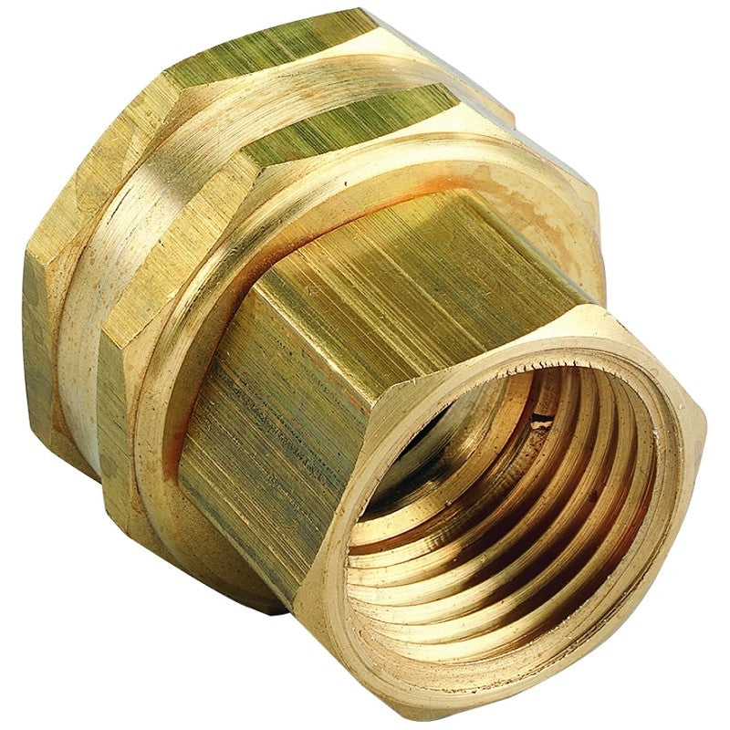 Orbit 53037 Hose to Pipe Adapter, 3/4 x 1/2 in, FHT x FNPT, Brass