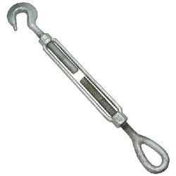Hook & Eye Turnbuckle 3/4 By 9 Inch Galvanized Drop Forged Steel (POS)