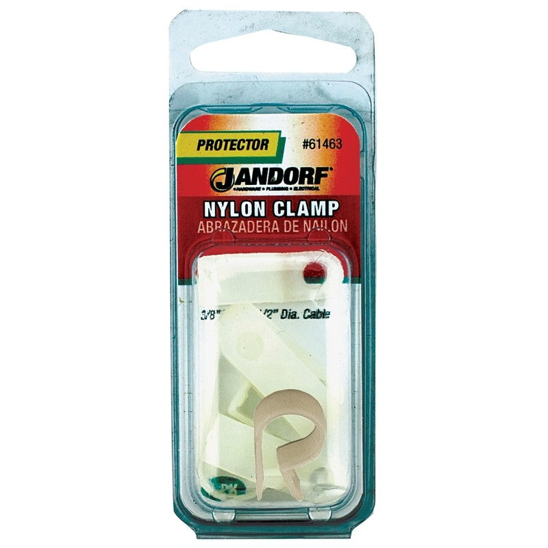 Jandorf 61463 Cable Clamp, 1/2 in Max Bundle Dia, 3/8 in W, Nylon, Natural