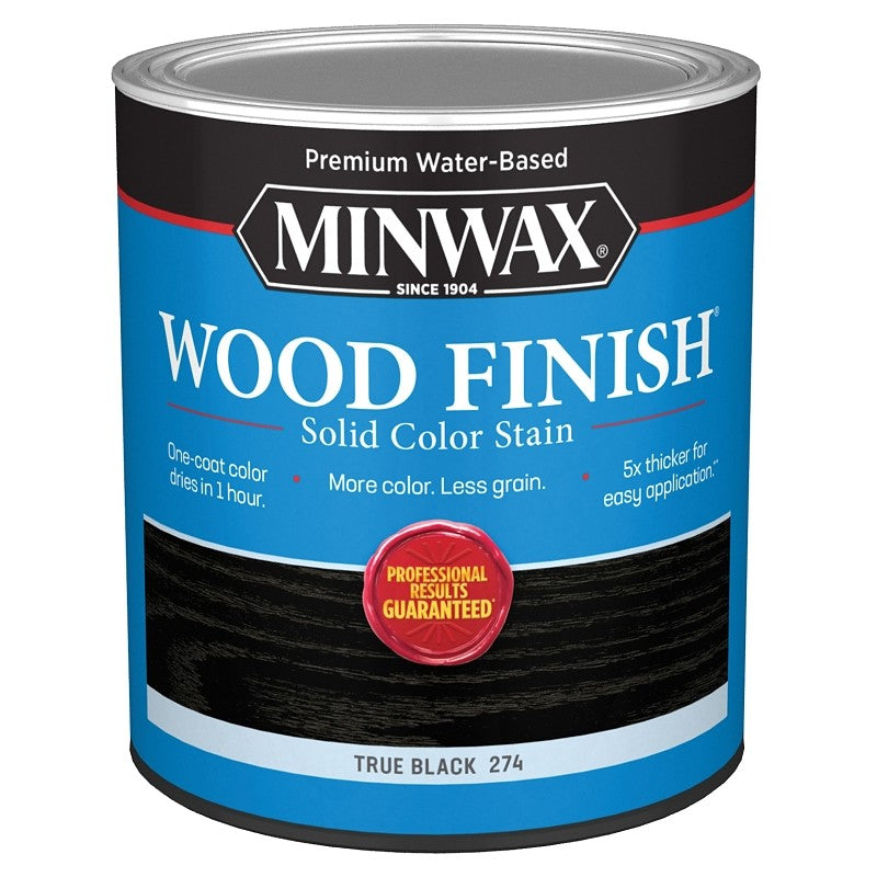 Minwax 108510000 Wood Stain, Solid Stain, True Black, Liquid, 32 fl-oz (Pack of 4)