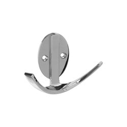 Modern Double Robe Hook 3 Inch Bright Chrome Plated (POS)