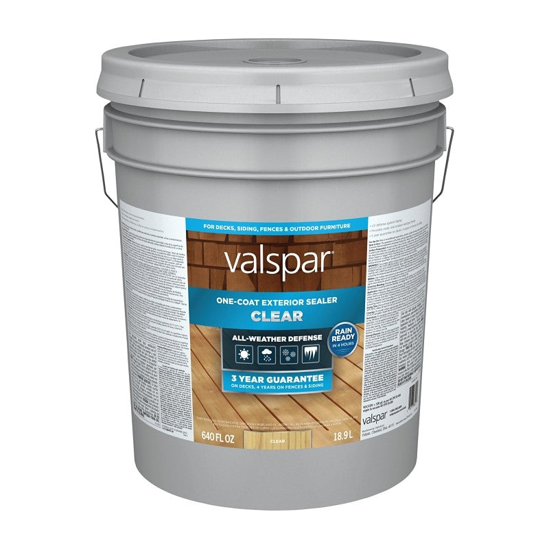 Valspar VL1028070-20 Exterior Sealer, Clear, Liquid, 5 gal