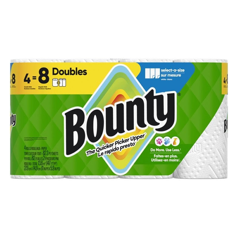 Bounty 80798323 Paper Towel, 11 in L, 6 in W, 2-Ply (Pack of 6)