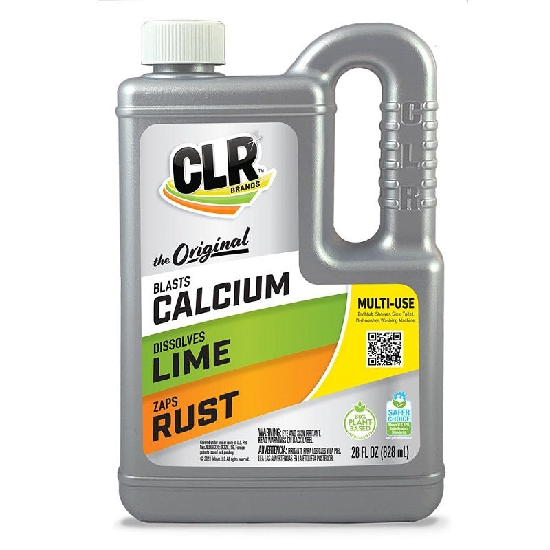 CLR CL-12 Calcium/Lime/Rust Cleaner, 28 oz, Liquid, Slightly Acidic, Lime Green
