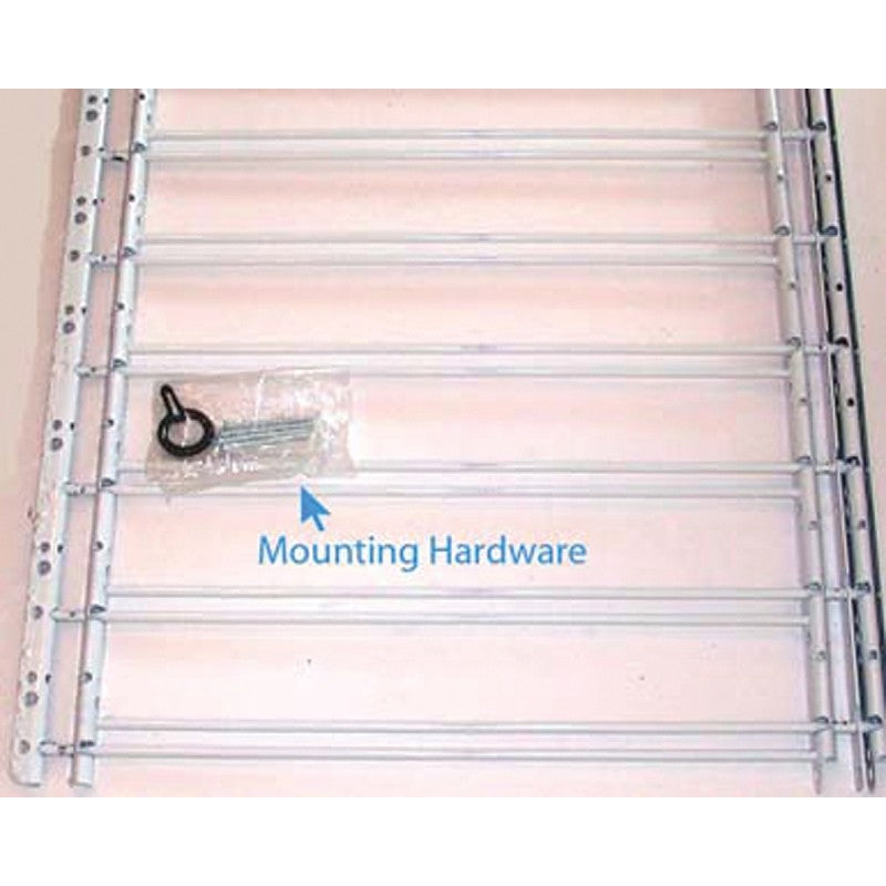 John Sterling 1130 Series 1136 Window Guard, 24 to 42 in W, 22 in H, Steel, White, 20-1/8 in Bar, 6-Bar (Pack of 2)
