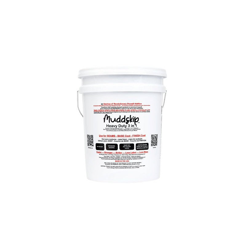 Muddskip MSHD5627 Heavy-Duty Basecoat Drywall Additive, 5 gal Bucket